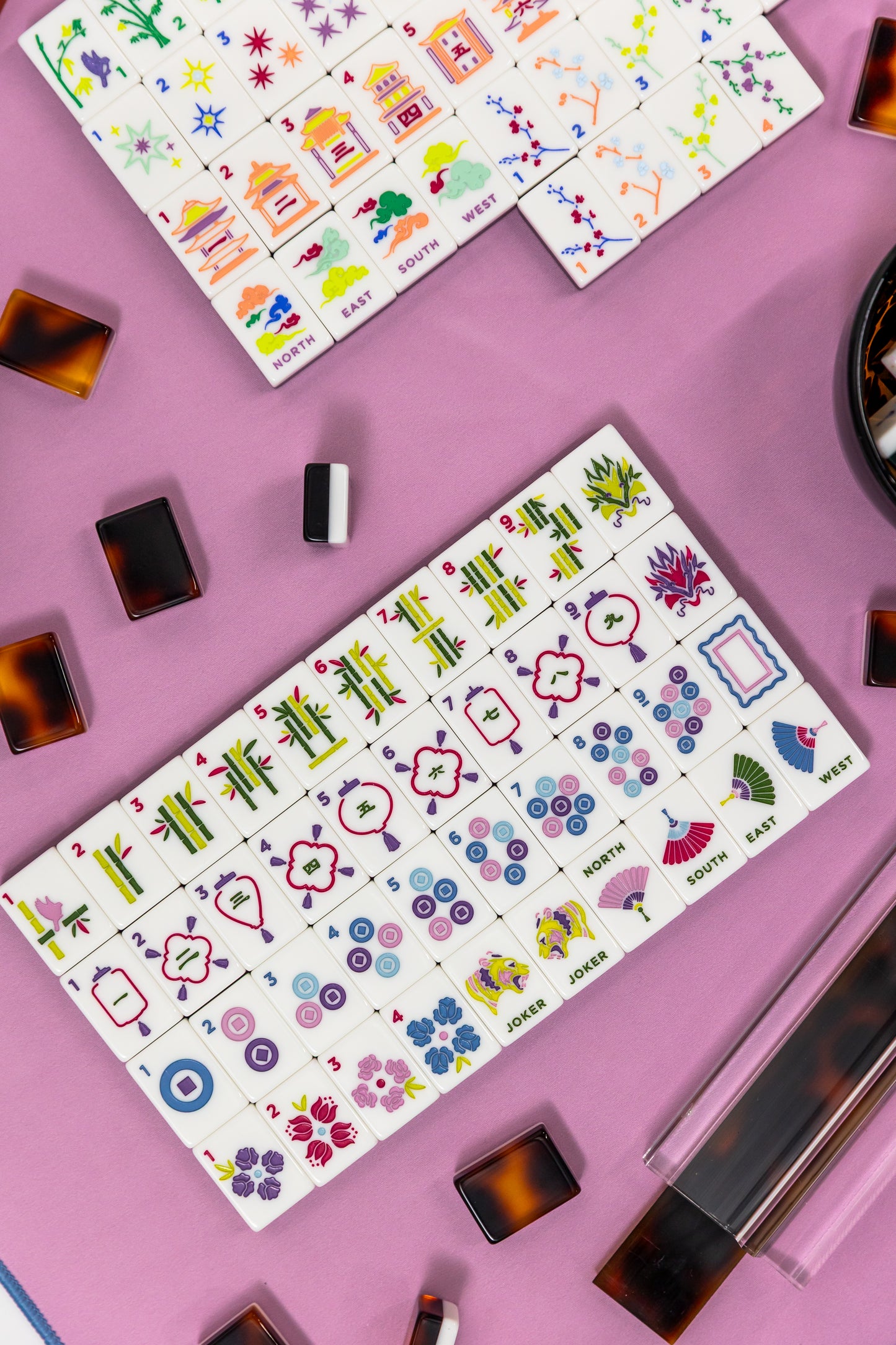 Vintage Plum Neoprene Mahjong Mat
