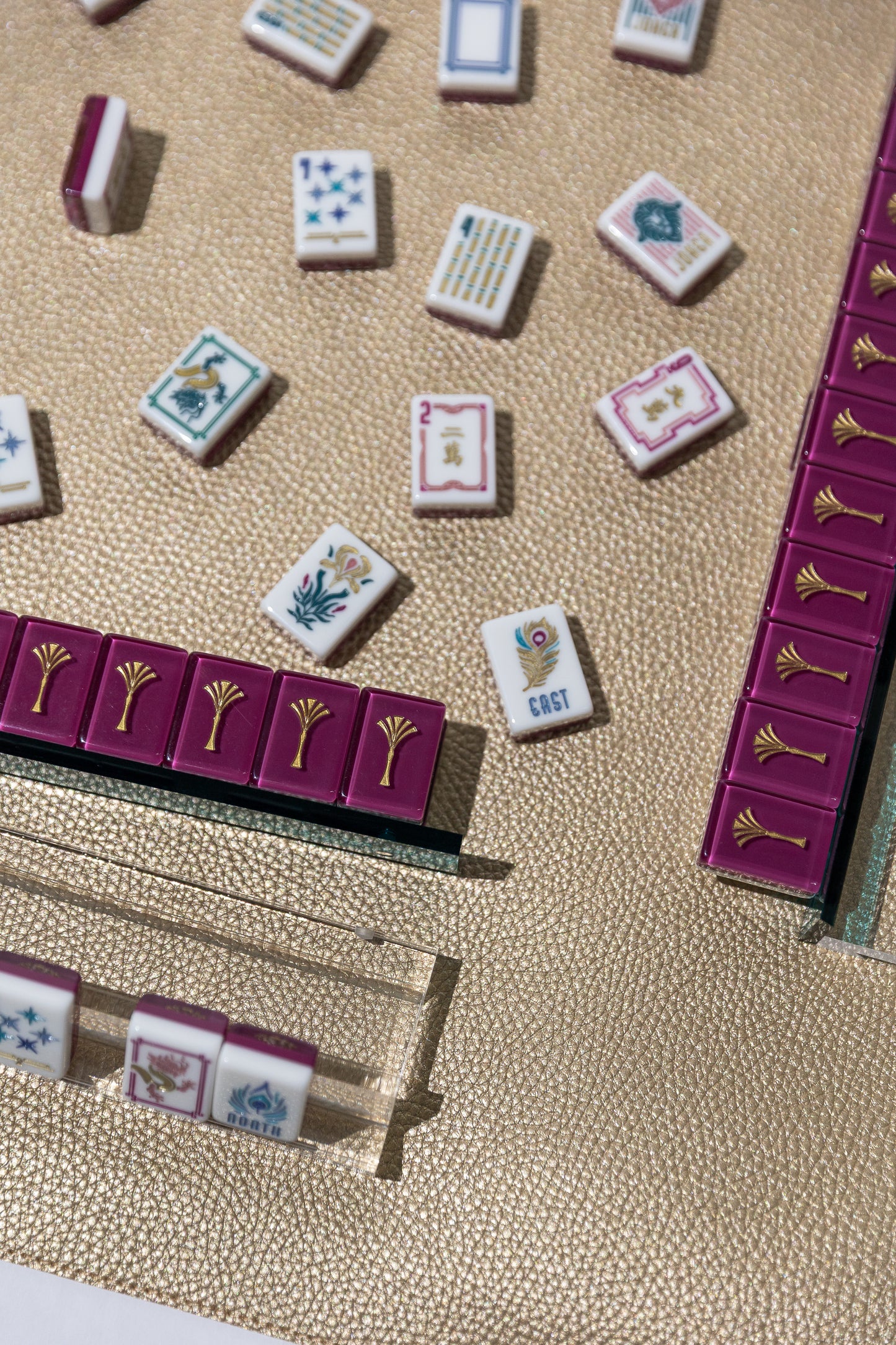 Vegan Leather Mahjong Mat (with plastic storage tube)
