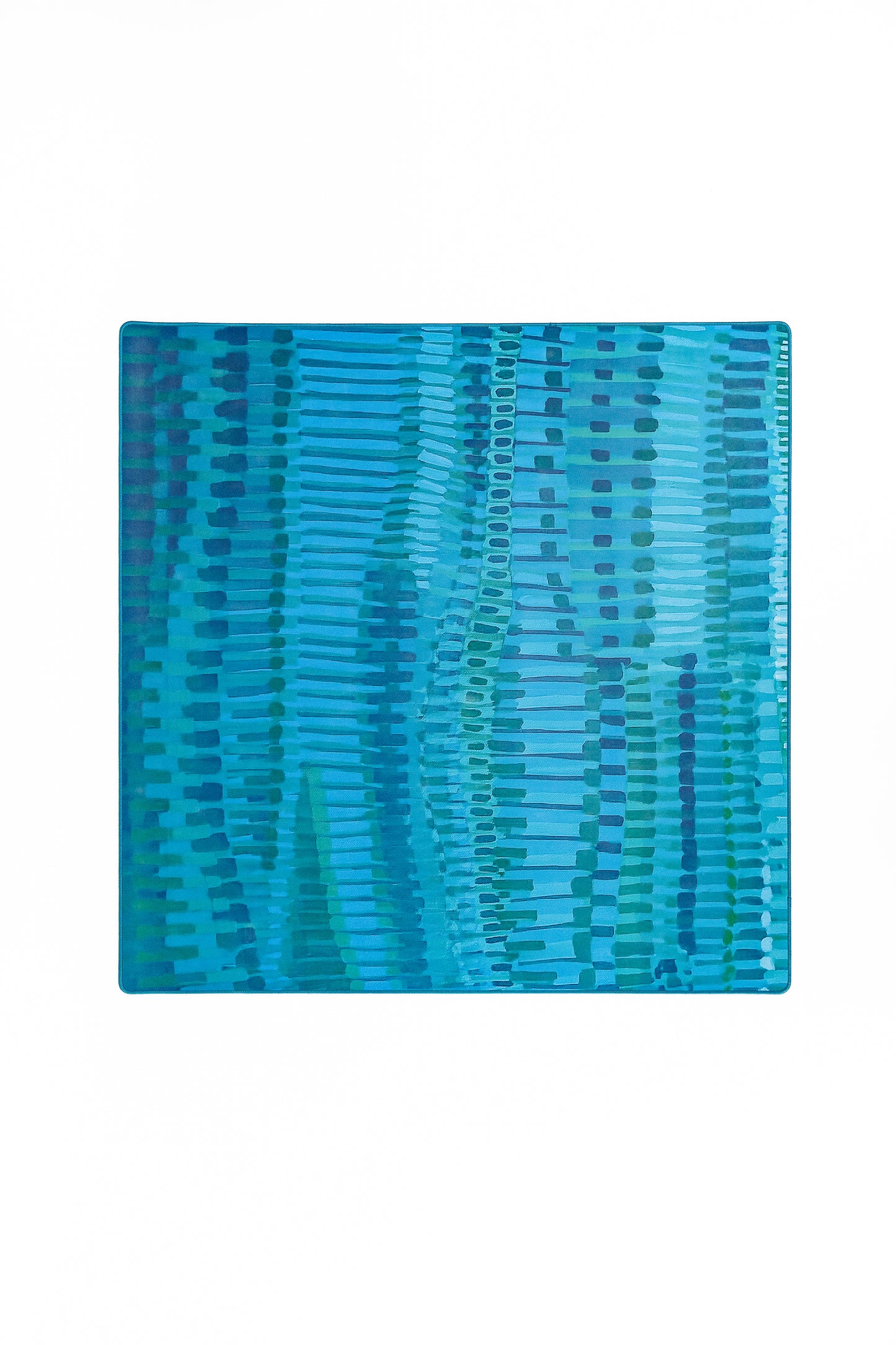 Blue Abstract Neoprene Mahjong Mat