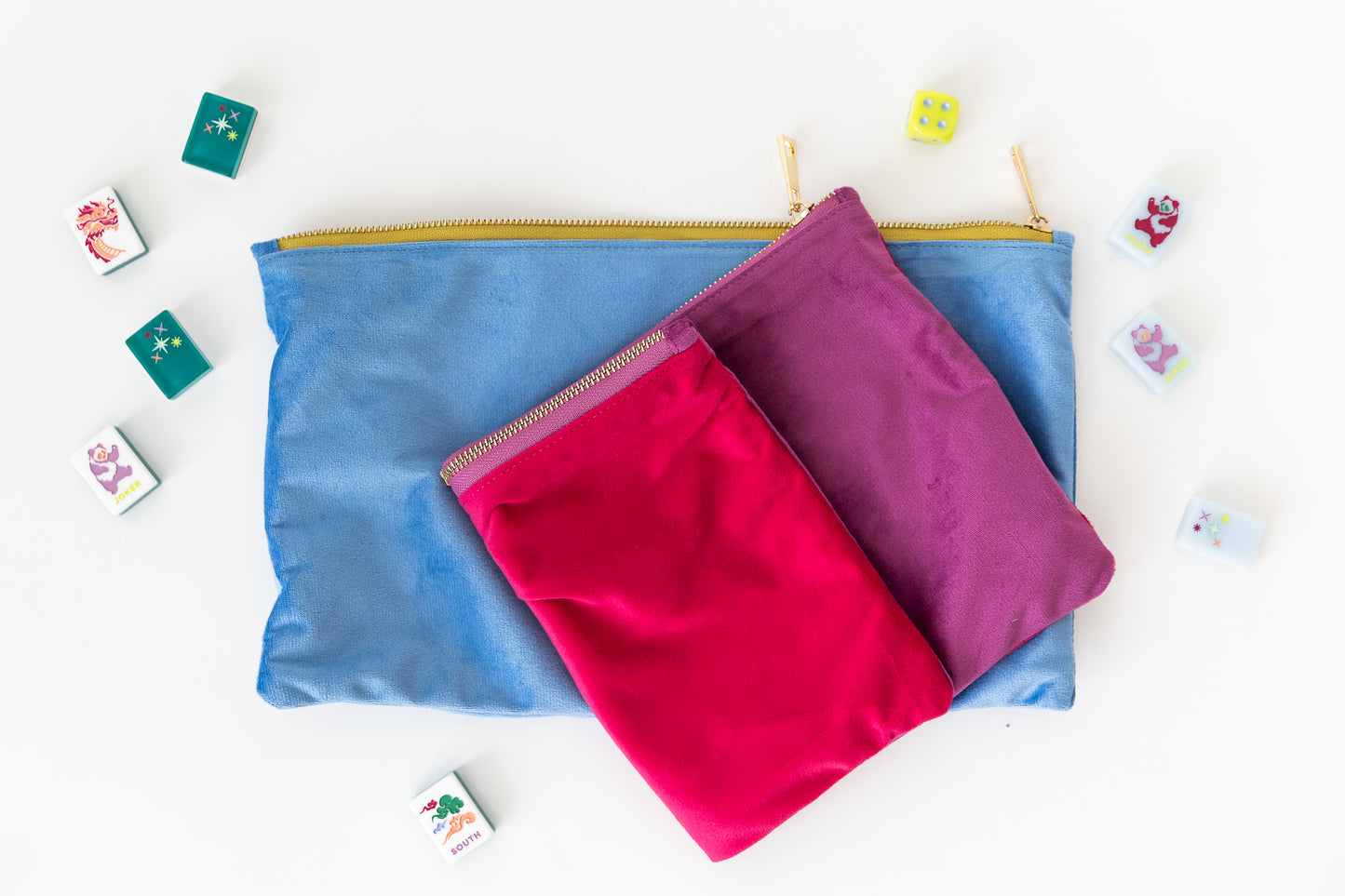 East Meets West Velvet Tile Bag