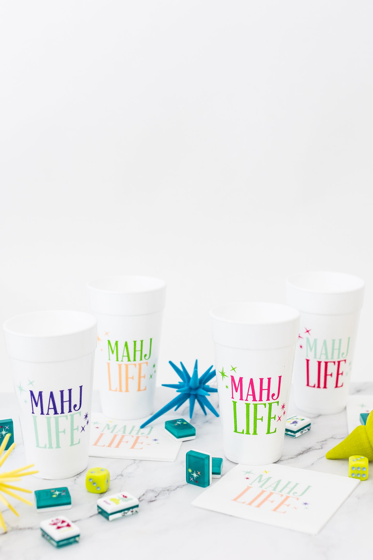 Mahj Life Styrofoam Cups