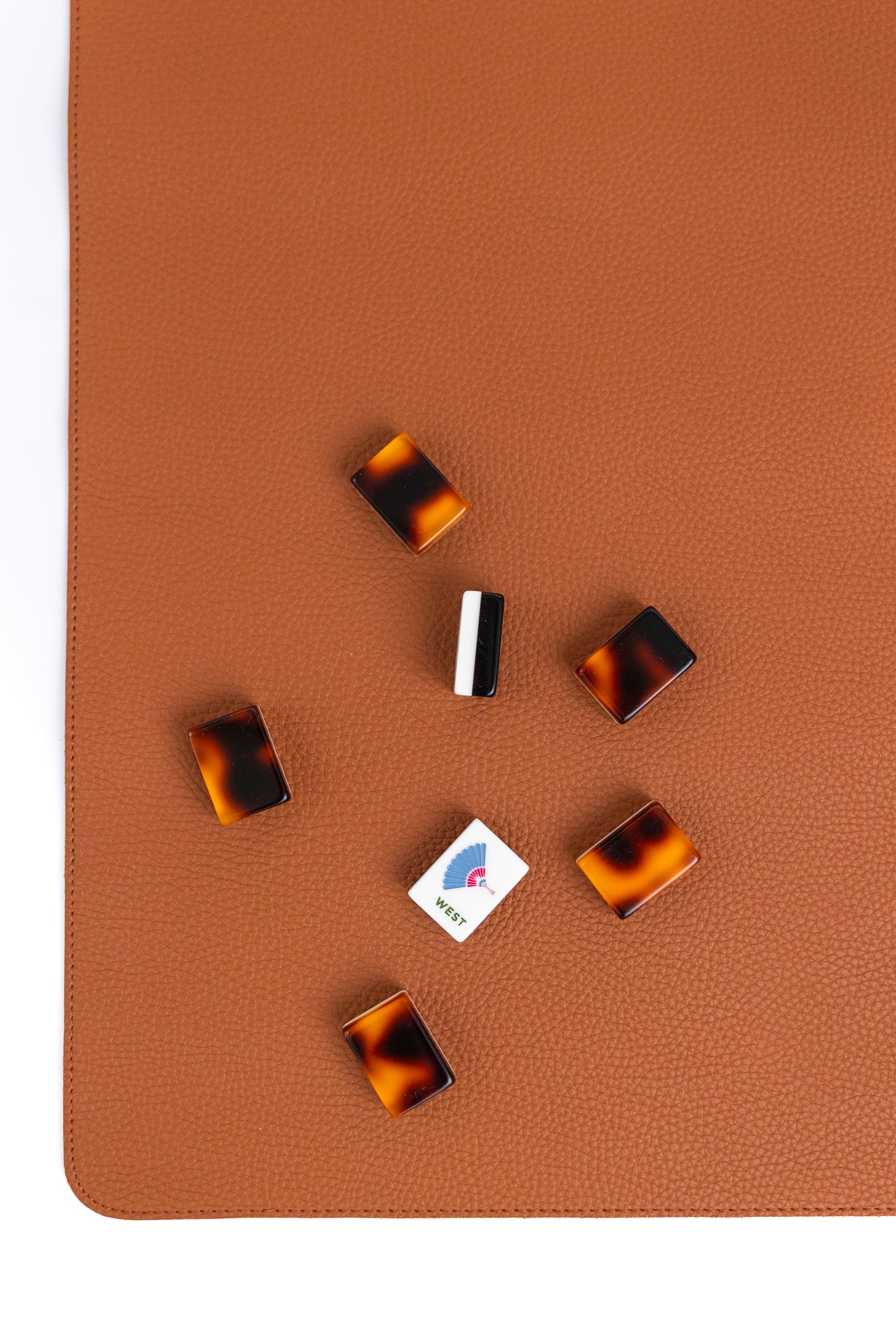 Vegan Leather Mahjong Mat (with plastic storage tube)