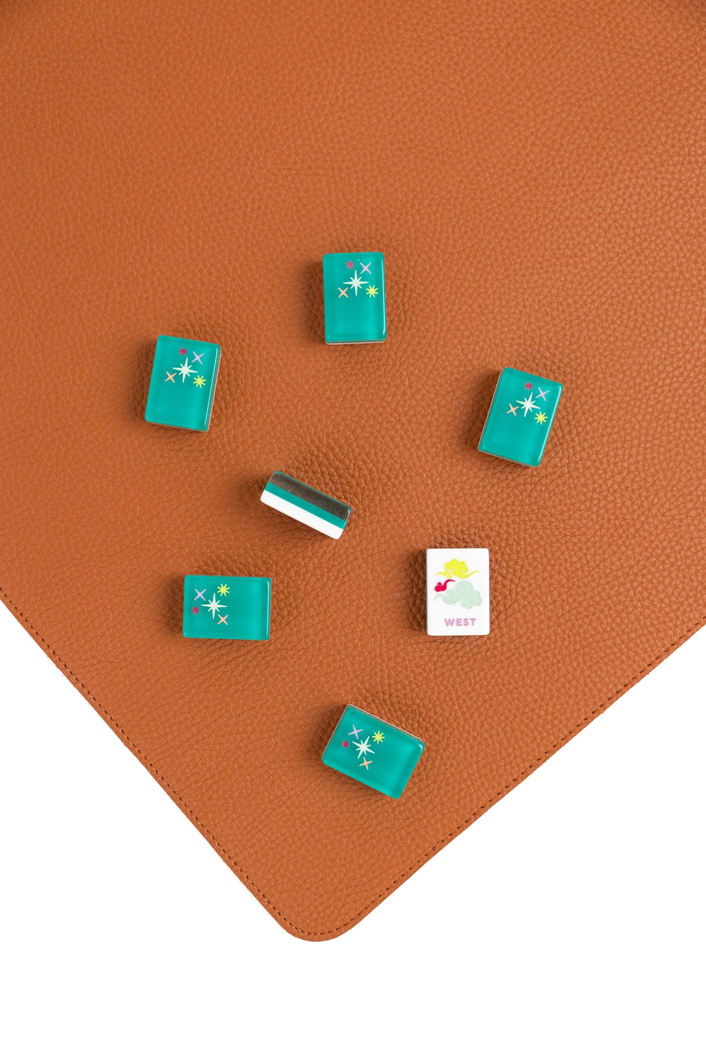 Vegan Leather Mahjong Mat (with plastic storage tube)
