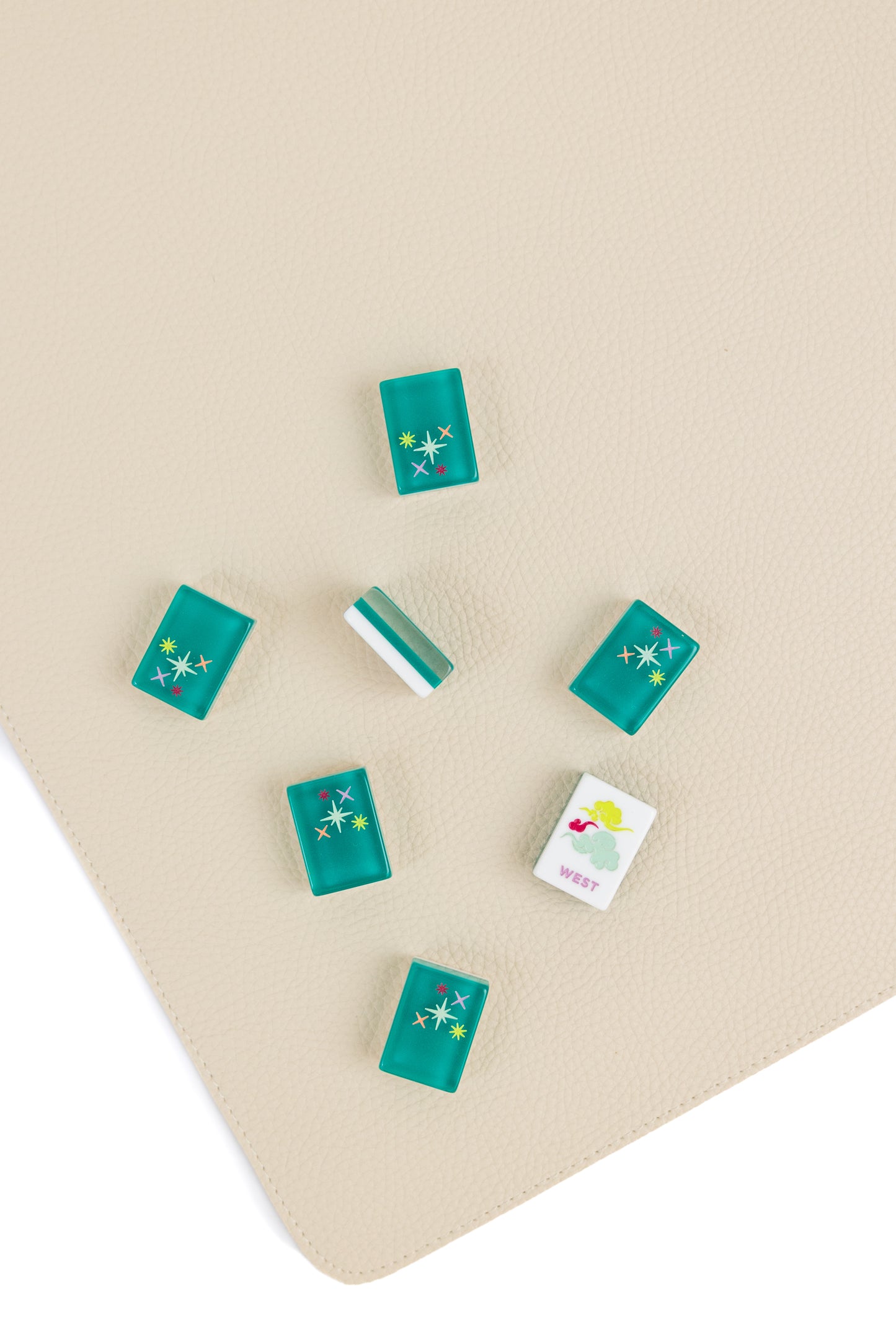 Vegan Leather Mahjong Mat (with plastic storage tube)