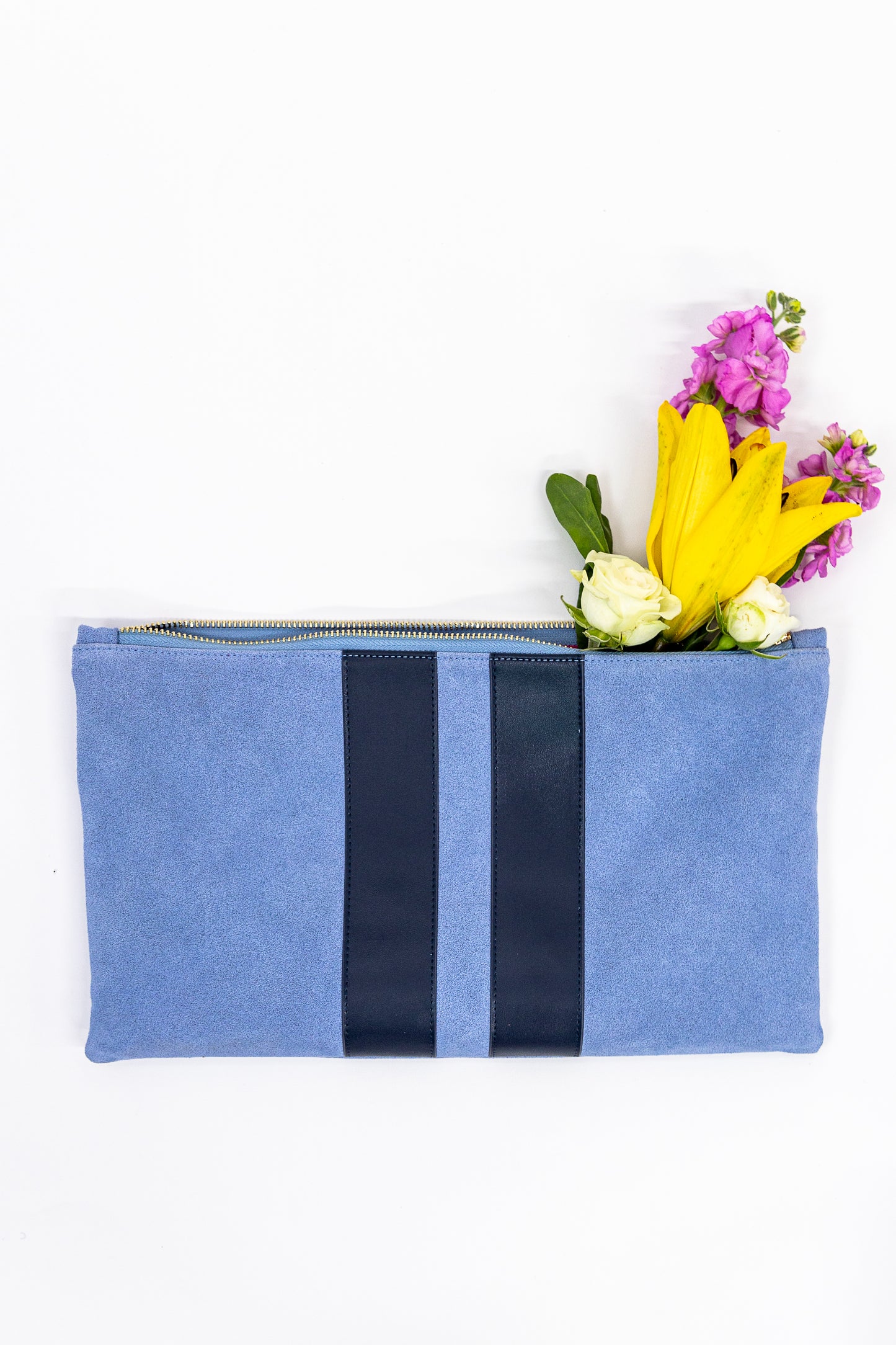 Suede tile bag