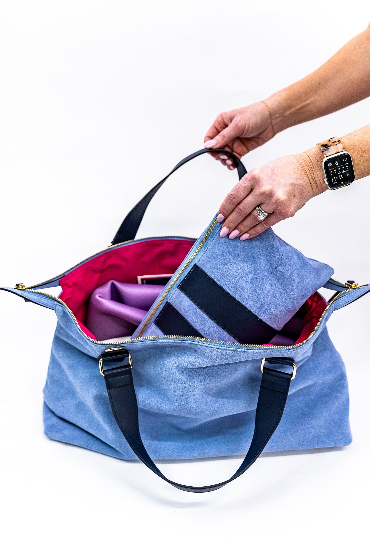 Suede Carryall Bag