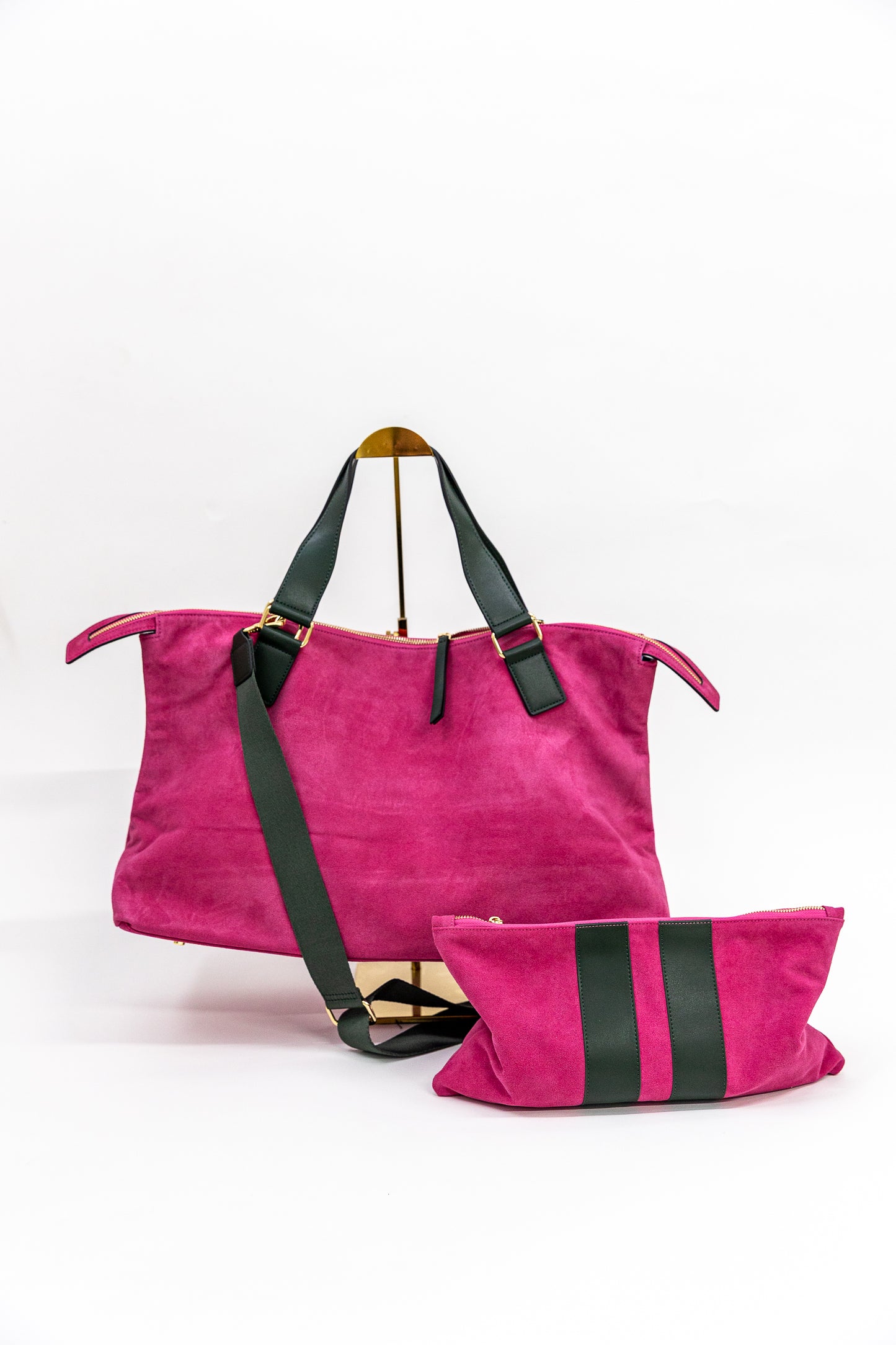 Suede Carryall Bag