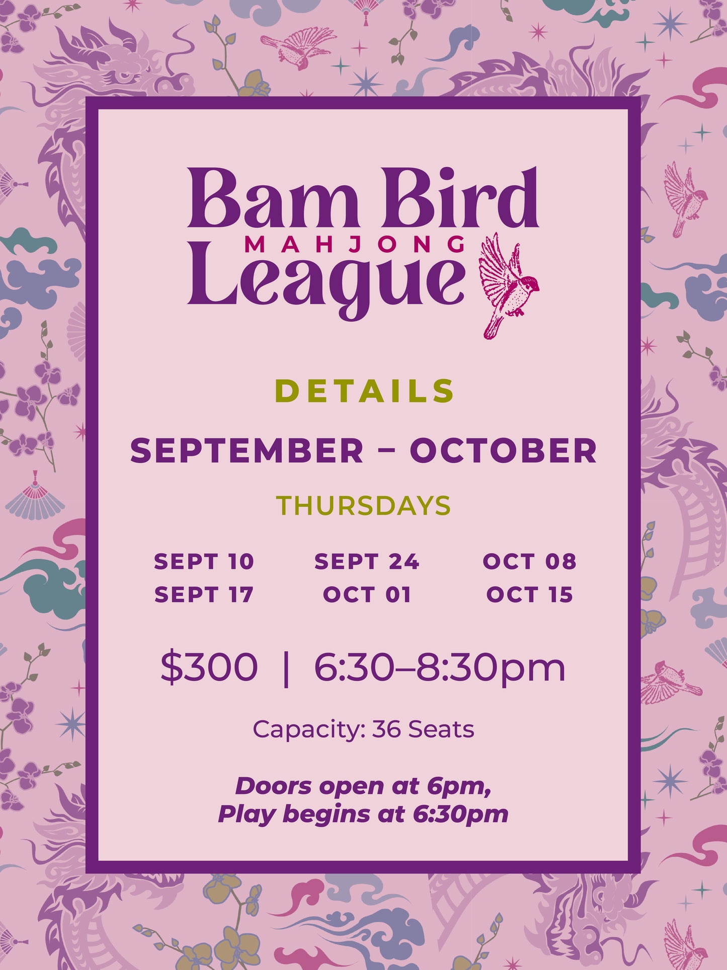 2026 Bam Bird Fall Social Club