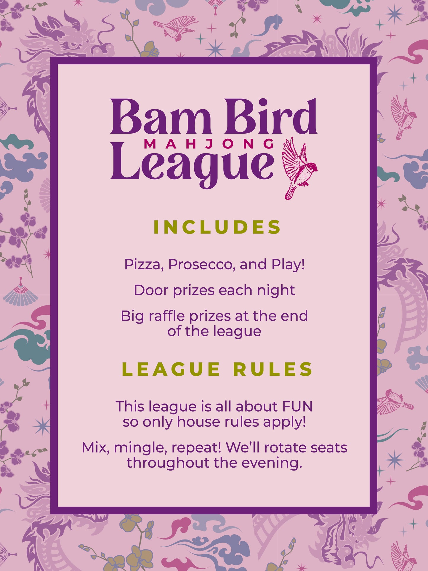 2026 Bam Bird Fall Social Club