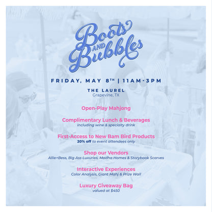 Boots & Bubbles: A Mother's Day Mahjong Affair