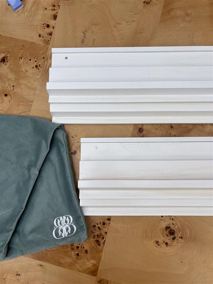 Imperfect White Two Player Wood Mahjong Racks (FINAL SALE)