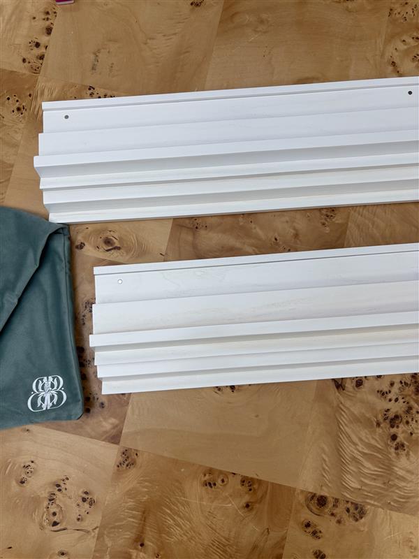 Imperfect White Two Player Wood Mahjong Racks (FINAL SALE)