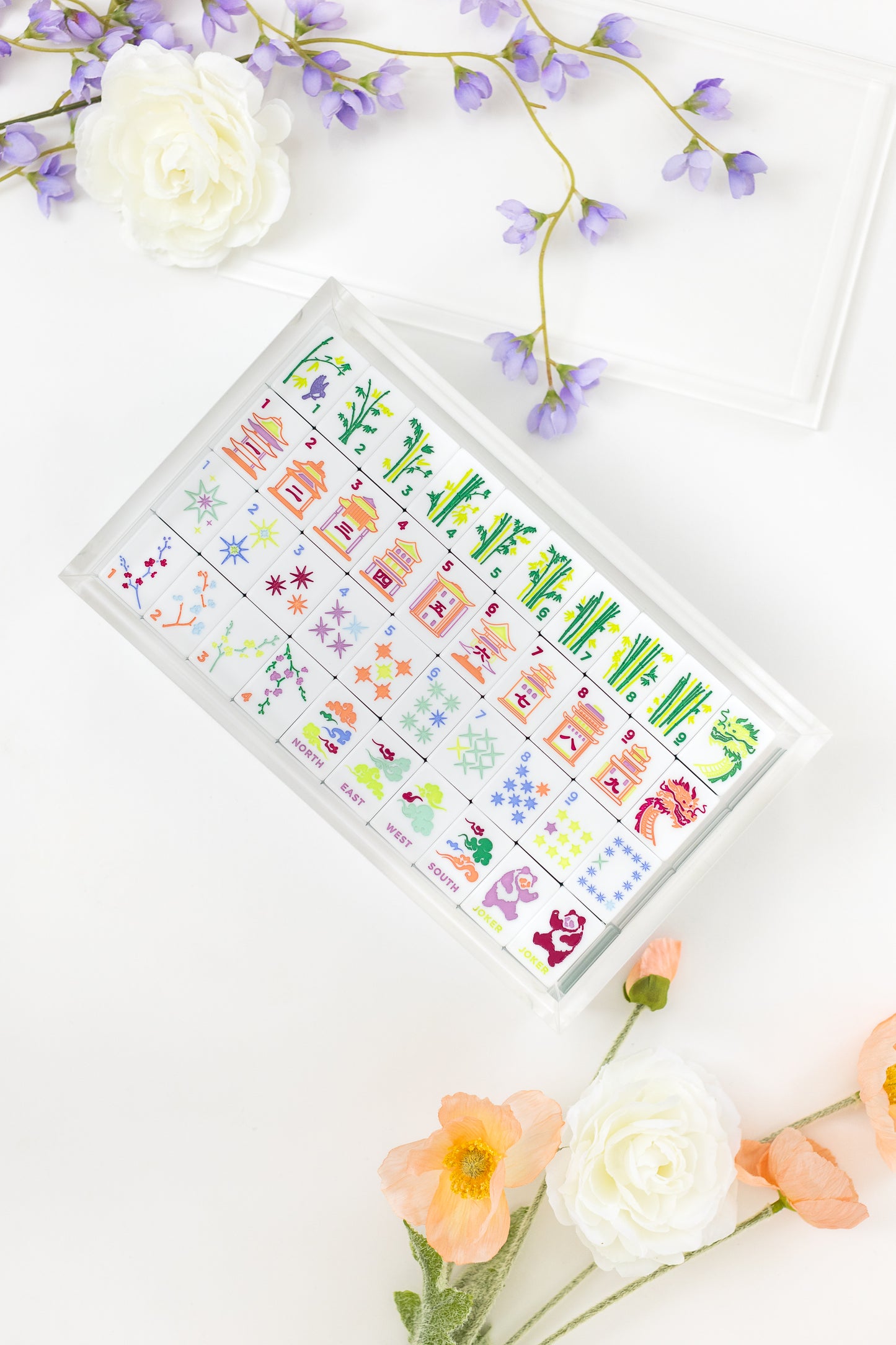 East Meets West Mahjong Tile Set