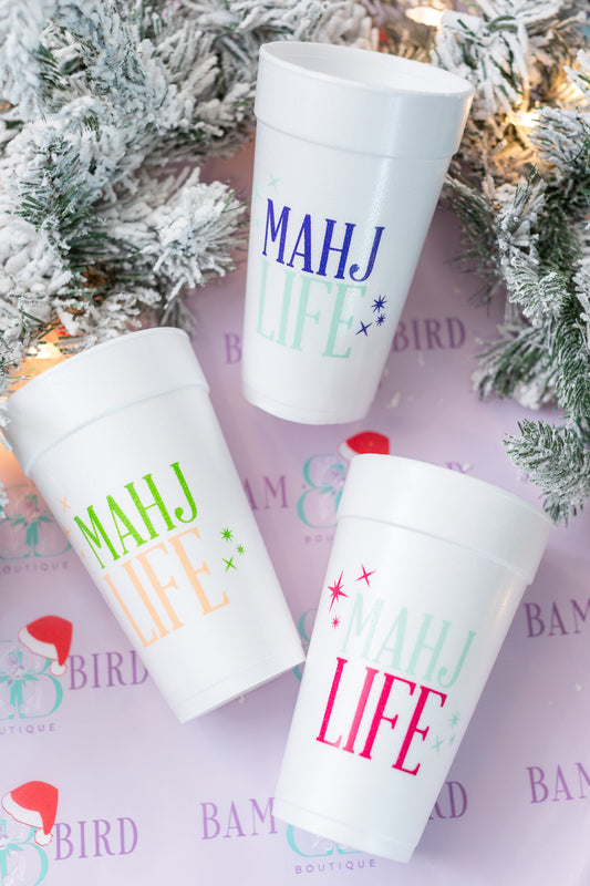 Mahj Life Styrofoam Cups
