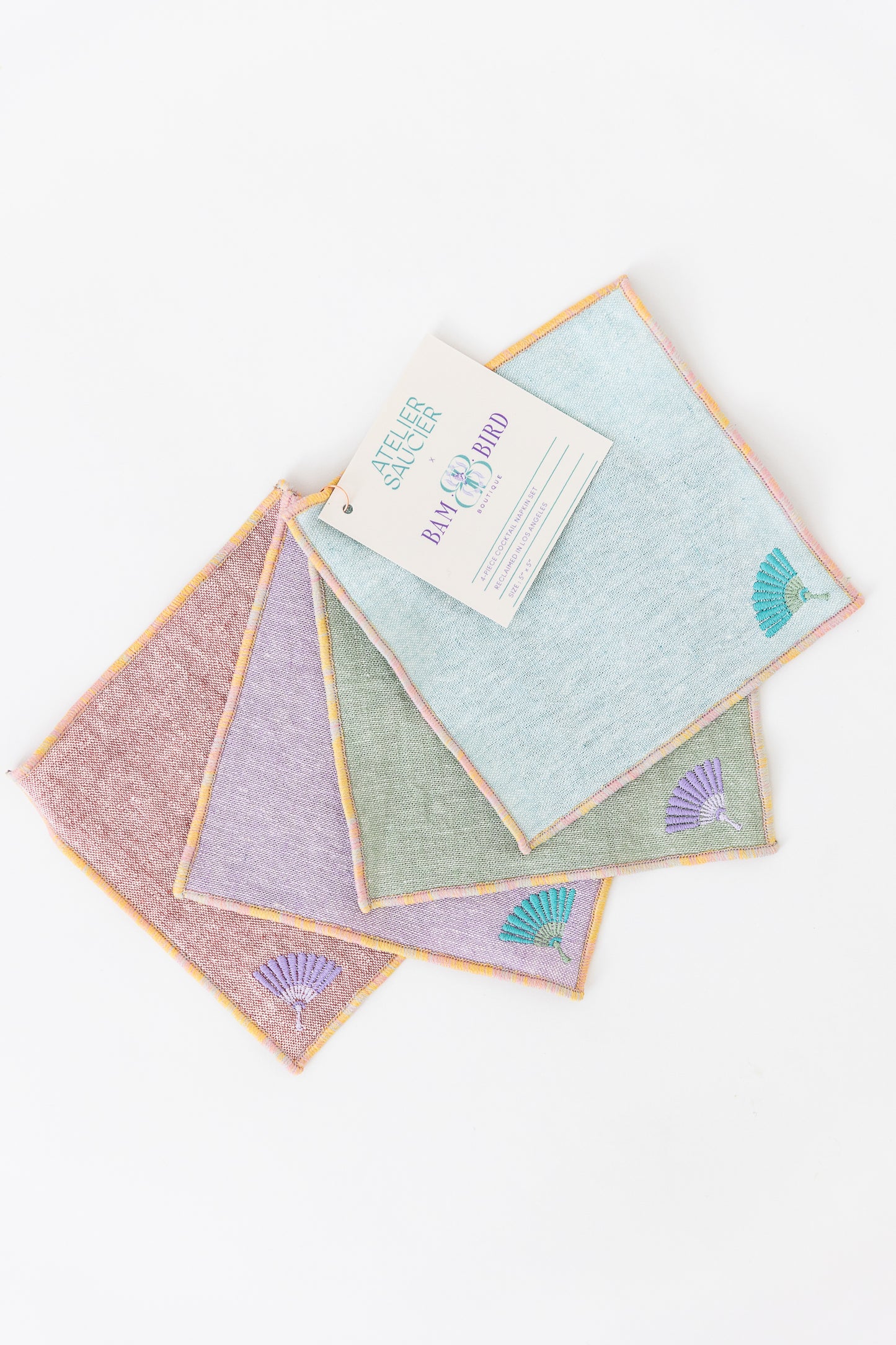 Atelier Saucier X Bam Bird Boutique cocktail napkins (set of 4)