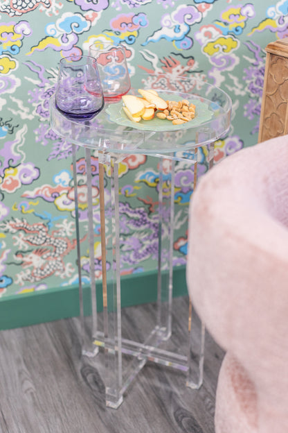 Lucite Side Table (with removable tray)