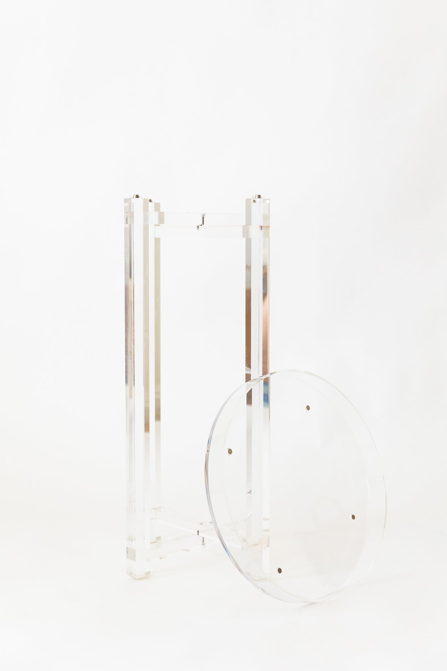 Lucite Side Table (with removable tray)