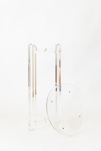 Lucite Side Table (with removable tray)