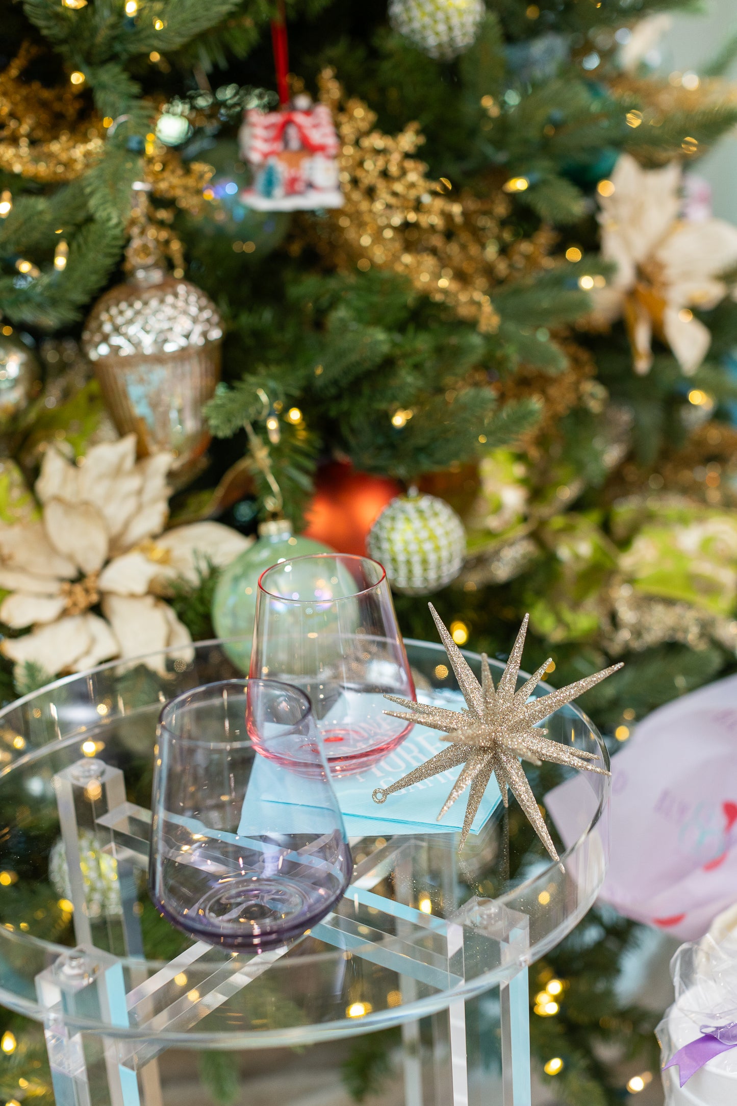 Lucite Side Table (with removable tray)