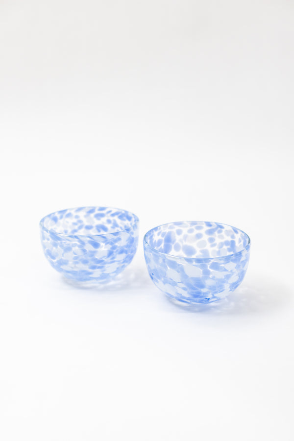 Hand Blown Glass Snack Bowls (set of 2)