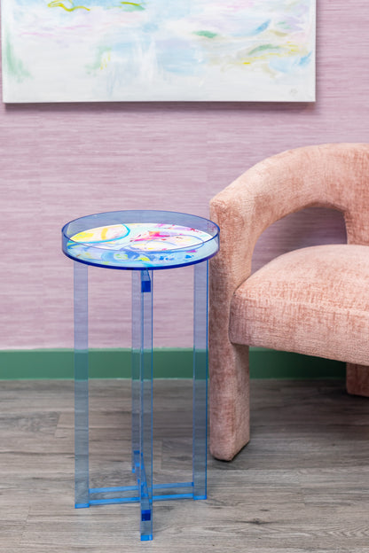 Lucite Side Table (with removable tray)