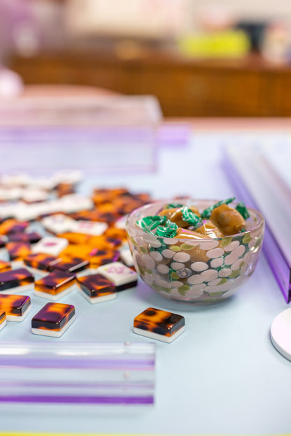 Lucite Mahjong Rack & Pusher Set