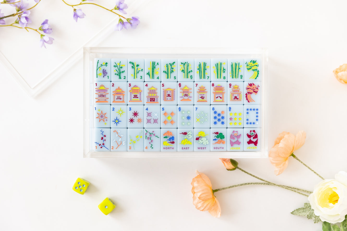 East Meets West Mahjong Tile Set