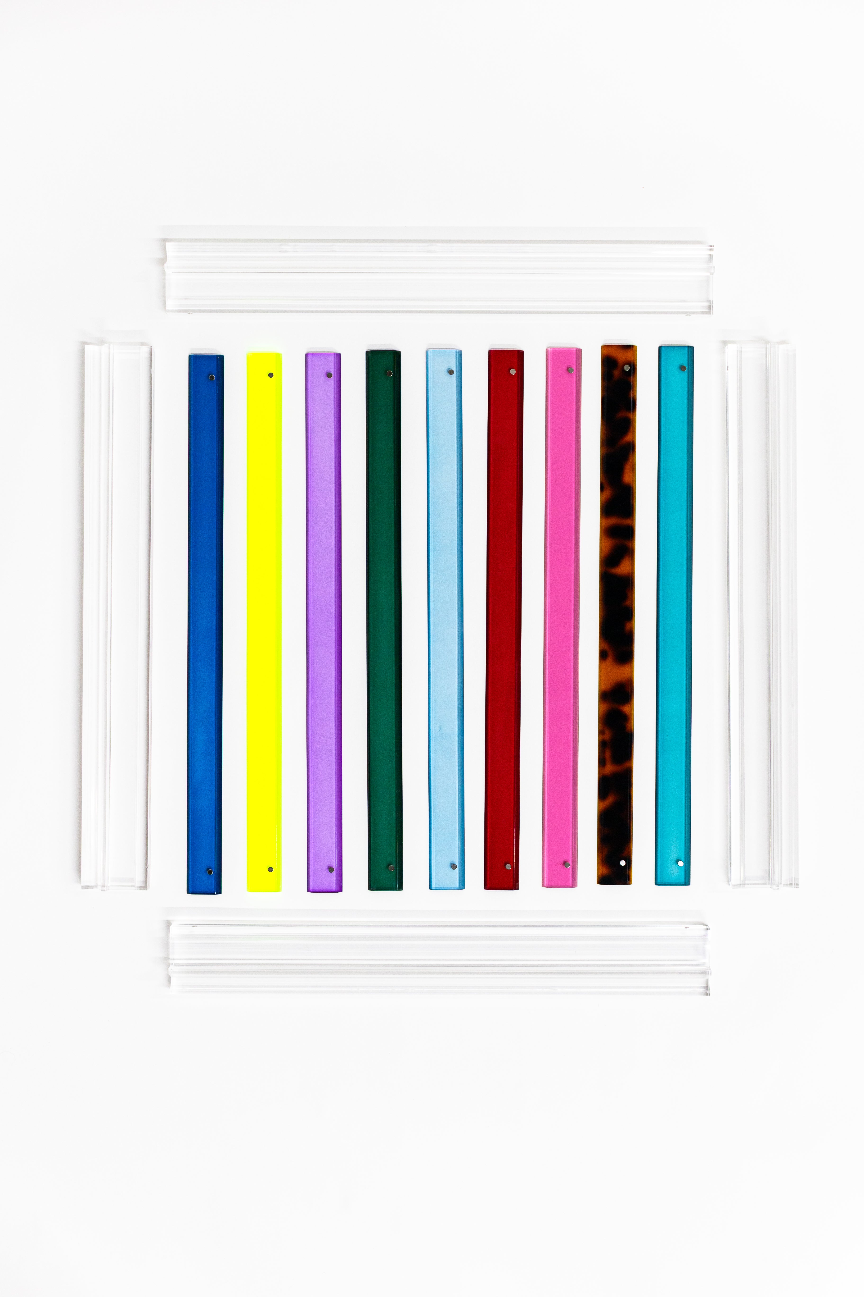 Lucite Mahjong Rack & Pusher Set