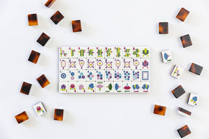 Classic Tortoise Shell Travel Tile Set