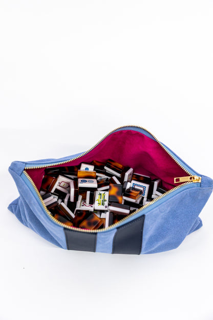 Suede tile bag
