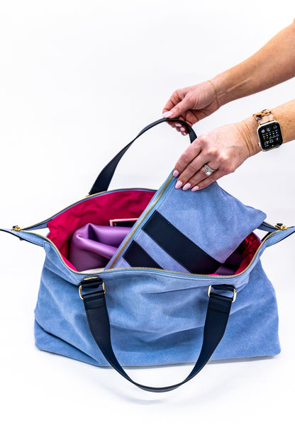 Suede Carryall Bag