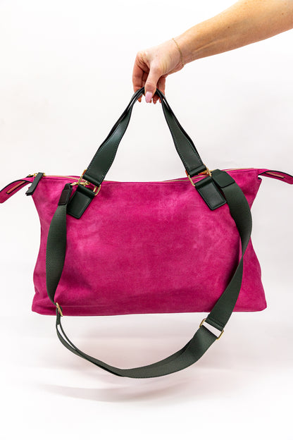 Suede Carryall Bag