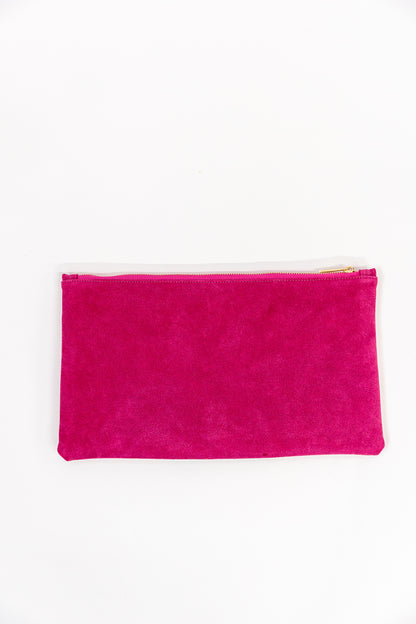 Suede tile bag