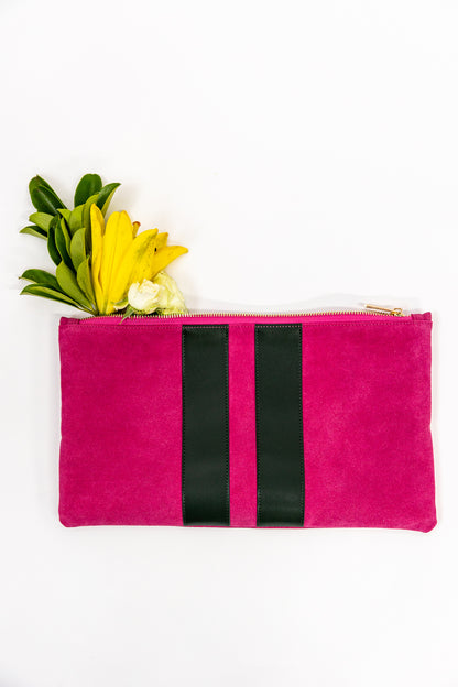 Suede tile bag