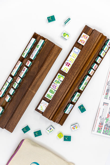 Two Player Wood Mahjong Racks