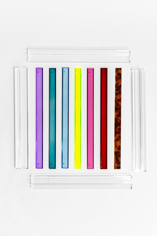 Lucite Mahjong Rack & Pusher Set