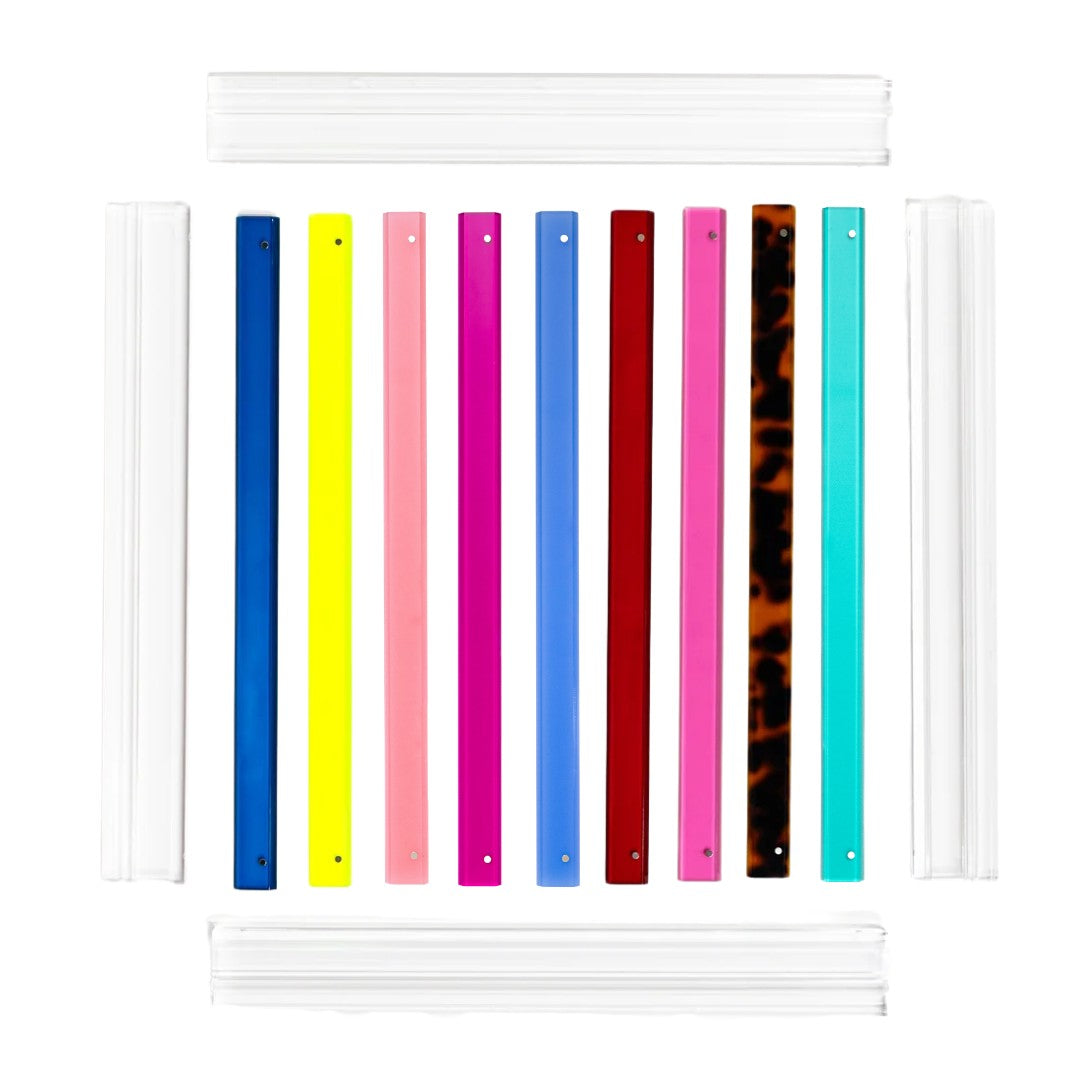Lucite Mahjong Rack & Pusher Set