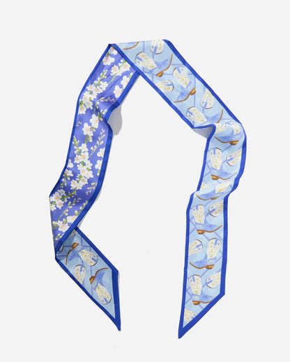 Boot & Bubbles Silk Twilly Scarf