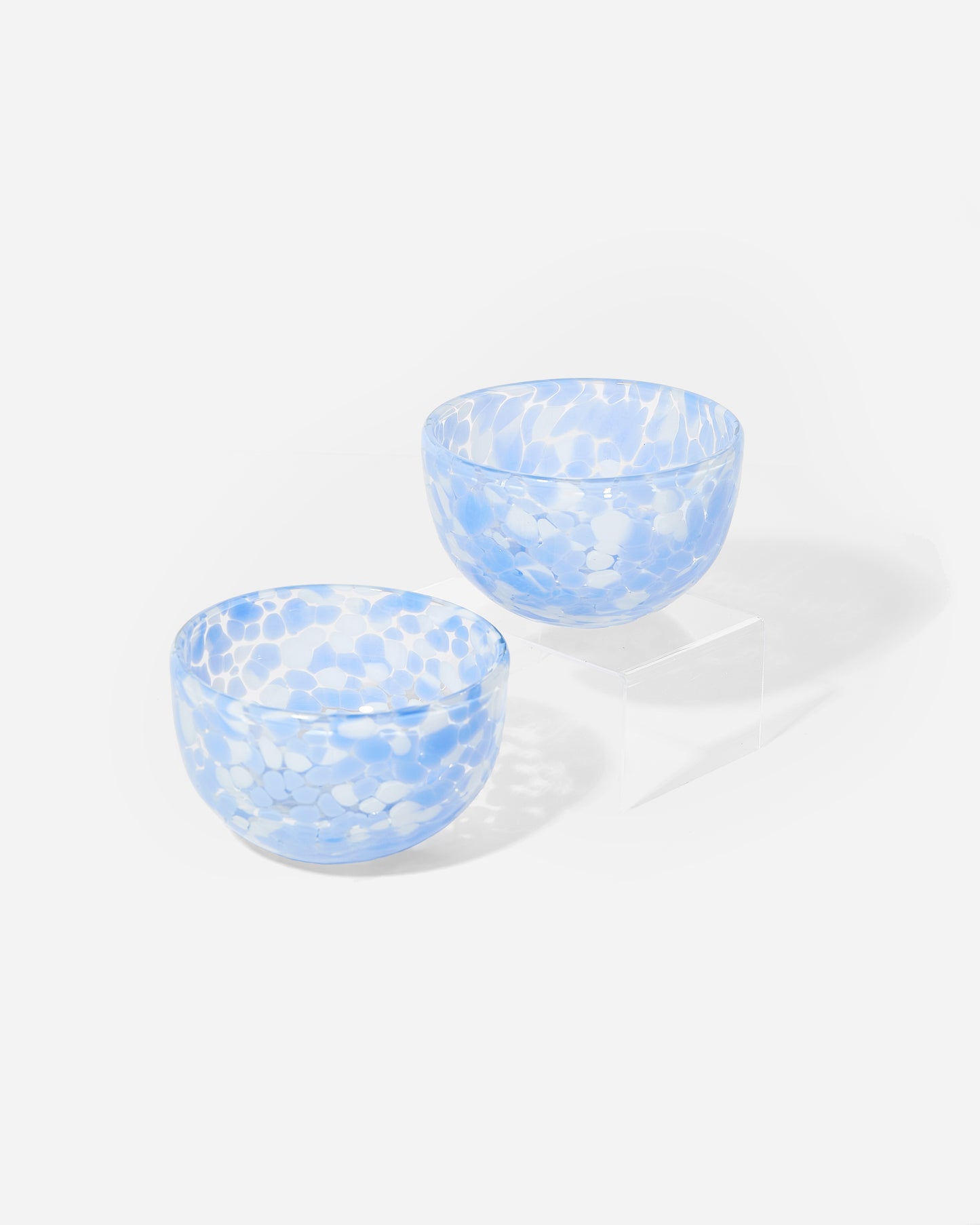 Hand Blown Glass Snack Bowls (set of 2)