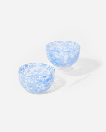 Hand Blown Glass Snack Bowls (set of 2)