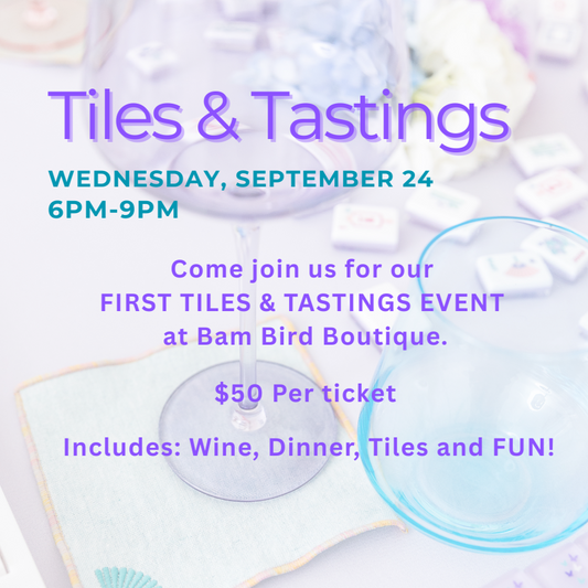 Tiles & Tastings Event - Wed., Sept. 24