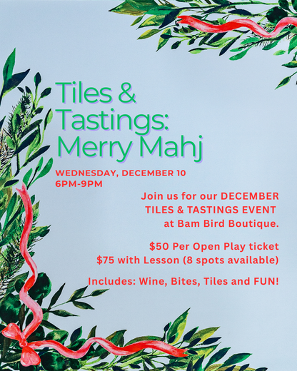 Tiles & Tastings Event - Wed., Dec. 10