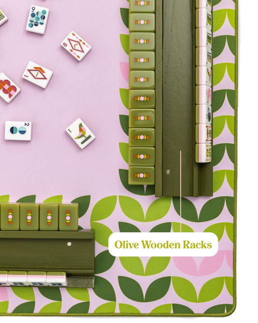 Racks for Racks: Imperfect Wooden Mahjong Rack & Pusher Set ($50 FINAL SALE)