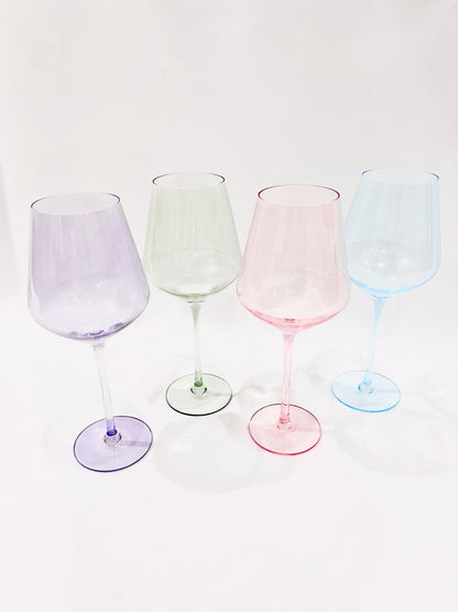 Colored Stemmed Wine Glasses